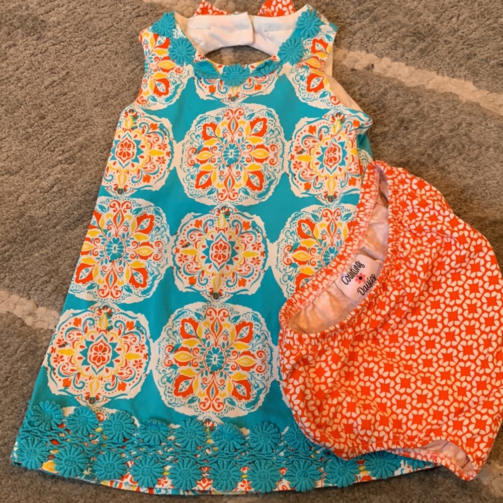 Counting Daisies Dress and Carters Shorts Bundle NWT 24mos - Picture 2 of 7